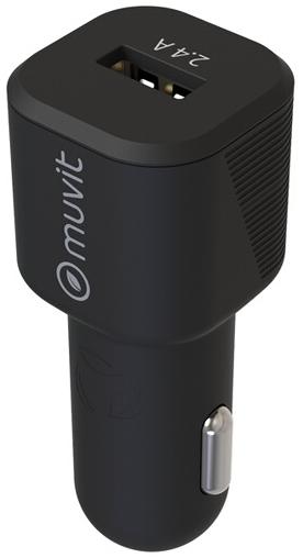 Muvit MUVIT FOR CHANGE PACK CAR CHARGER 12W Black + LIGHTNING CABLE 1.2M BLACK