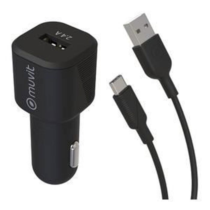 Muvit FOR CHANGE Pack Chargeur Voiture 12W + Câble USB C