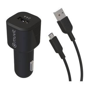 Muvit FOR CHANGE Pack Chargeur Voiture 12W + Câble Micro USB
