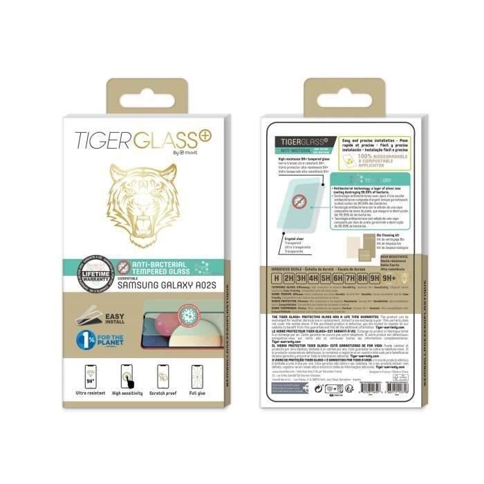 Muvit TIGER Verre trempé antibactérien pour Samsung Galaxy A02s