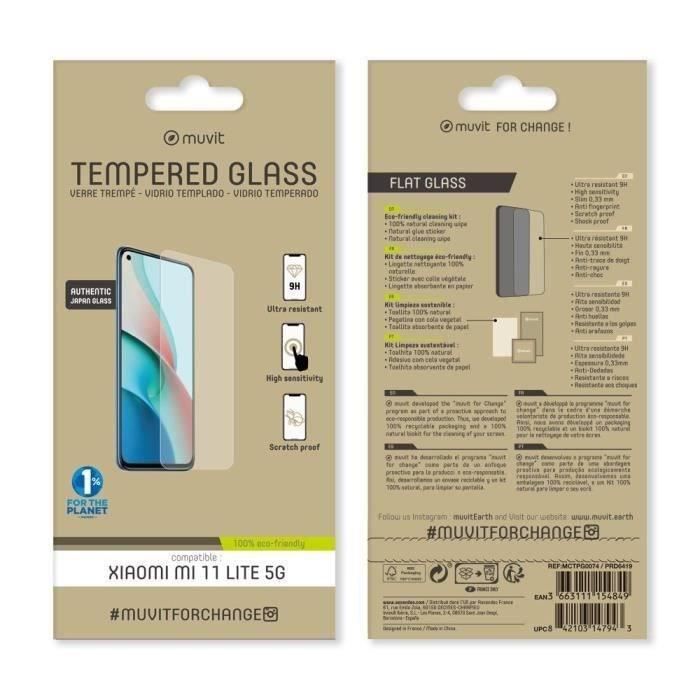 Muvit CHAN Verre trempé Xiaomi Mi 11 Lite 5G