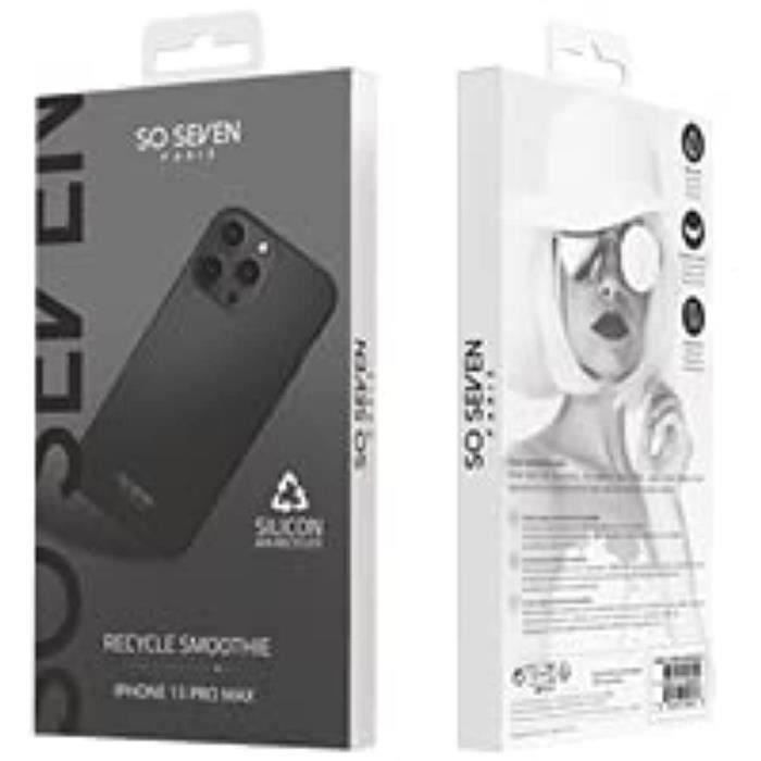 SO SEVEN COQUE SMOOTHIE RECYCLE NOIR IPHONE 13 PRO MAX