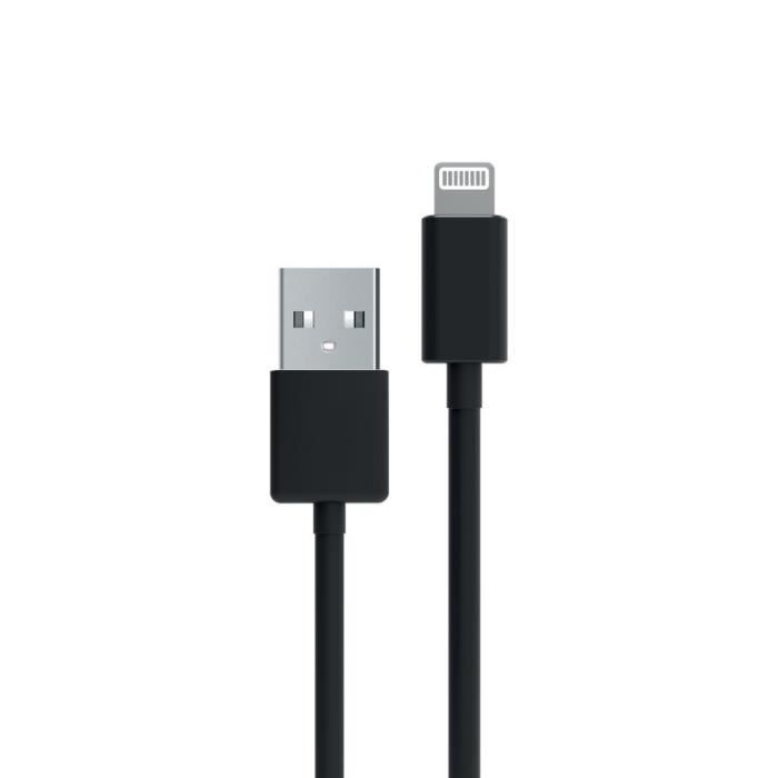 MYWAY CABLE USB-A LIGHTNING 2M NOIR