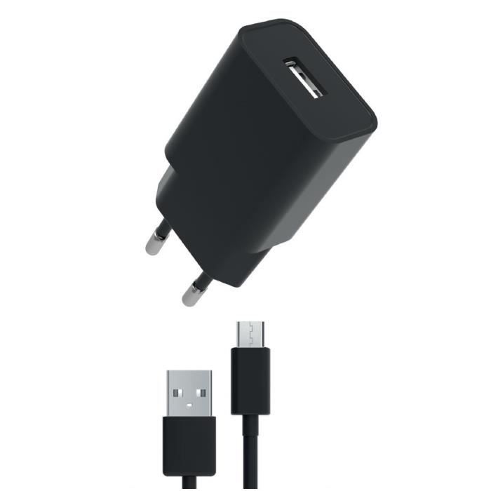 MYWAY PACK CHARGEUR SECTEUR 12W + USB-A MICRO-USB NOIR