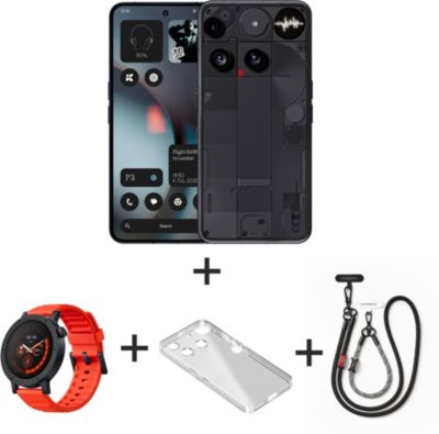 Nothing Smartphone Pack Phone 3 Noir 256Go+Watch 3Pro Orange