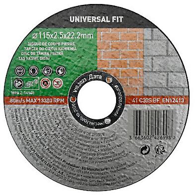 Universal Fit Disque de coupe pierre 115x2,5x22,2 mm Universel fit