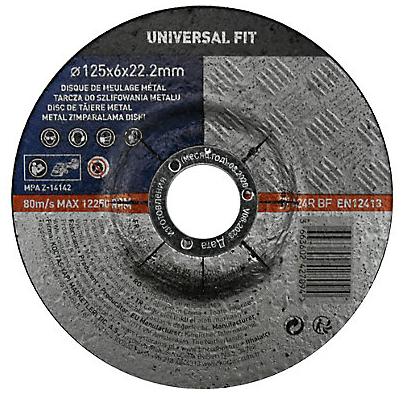 Universal Fit Disque de meulage métal 125x6x22,2 mm Universel fit