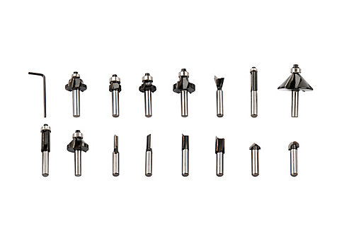 Universal Fraise de défonceuse 8 mm, en coffret de 15 pièces