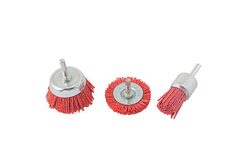 Universal Brosse de ponçage nylon pour perceuse , 3 pièces
