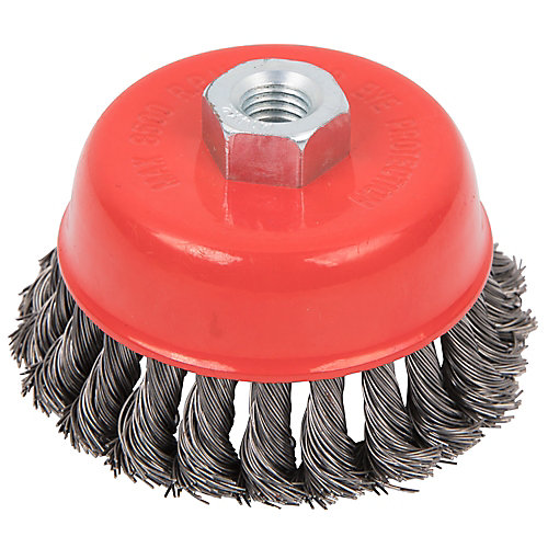 Universal Brosse torsadée acier pour meuleuse 100 mm