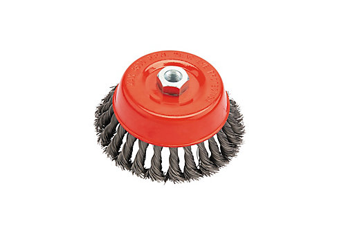 Universal Brosse torsadée acier pour meuleuse 150 mm