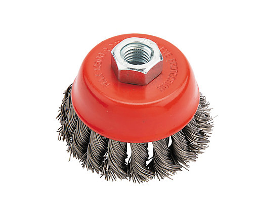 Universal Brosse torsadée acier pour meuleuse 80 mm
