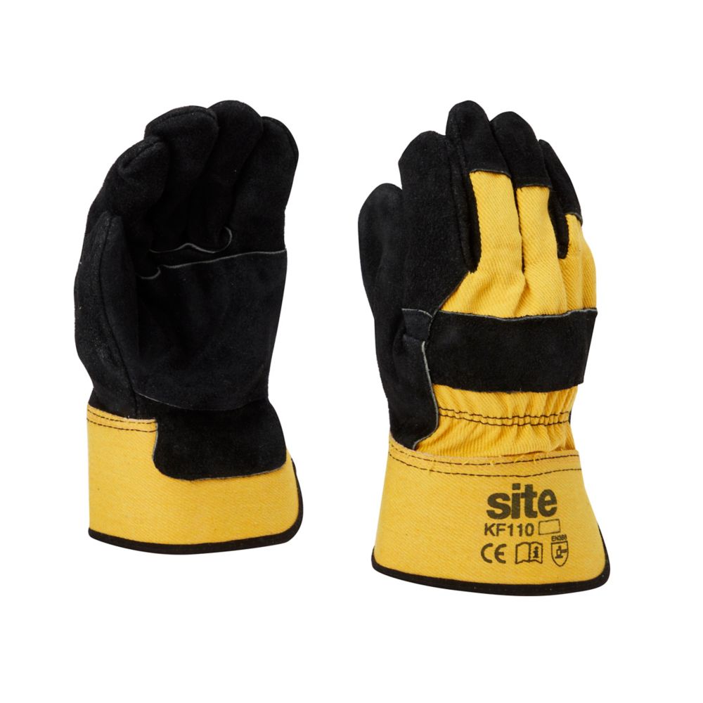 Site Gants de manutention Premium 110 jaunes/noirs, taille L