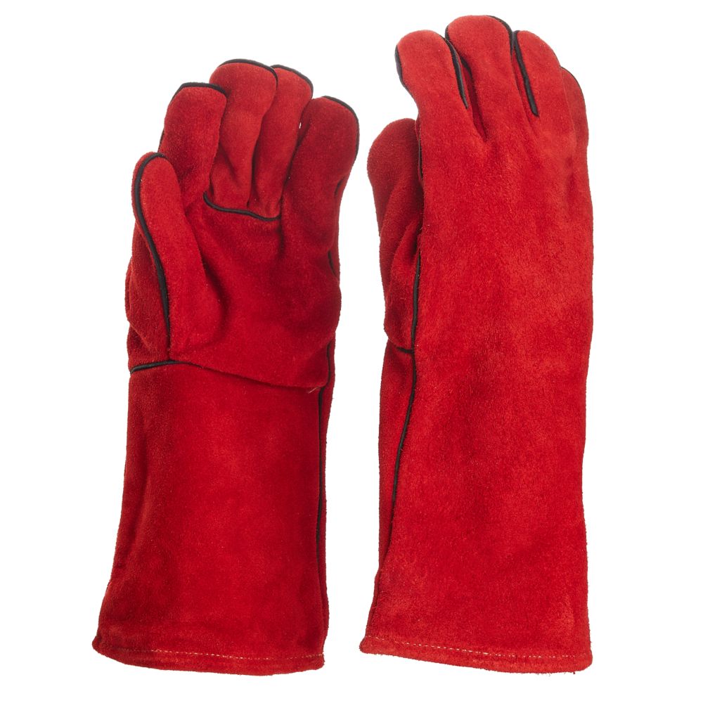 Site Gants de soudeur MIG en cuir 370 rouges, taille L