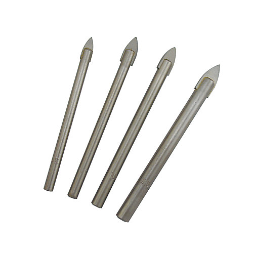 Universal Coffret forets pour carrelage et verre à flèche (4pcs)