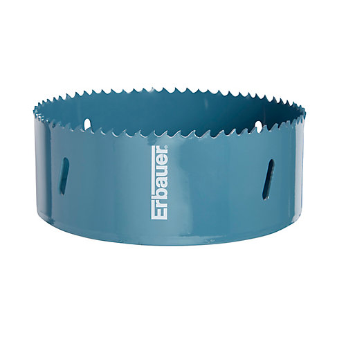 Erbauer Scie cloche sans foret pilote pour aluminium, plaque de plâtre, plastique, acier fin et bois Ø.114 mm