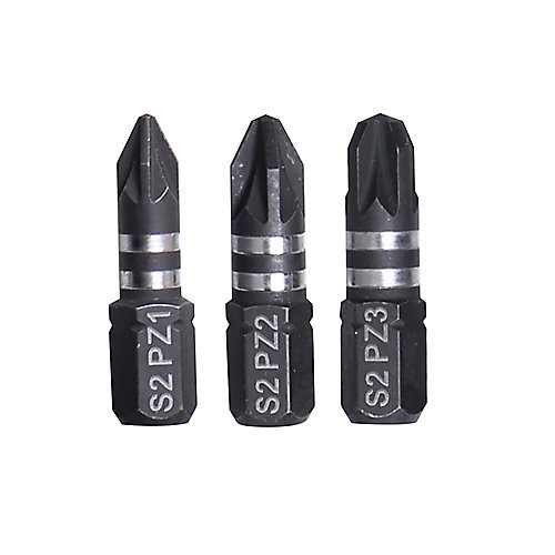 Erbauer Embout de vissage torsion impact PZ1/2/3 25 mm