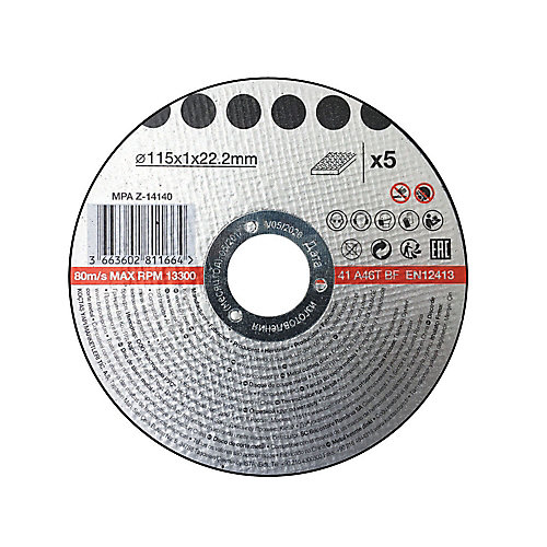 Universal Disque de coupe métal 115x1x22,2 mm 5 pièces