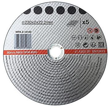 Universal Disque de coupe métal 230x2x22,2 mm 5 pièces