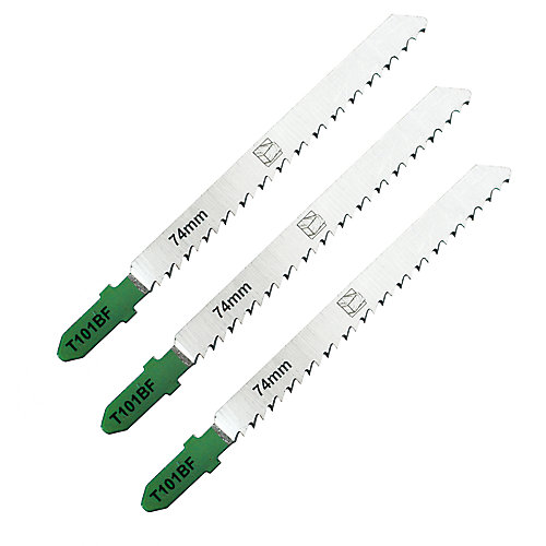 Universal 3 lames de scie sauteuse T droite propre Bois dur L. 100 mm
