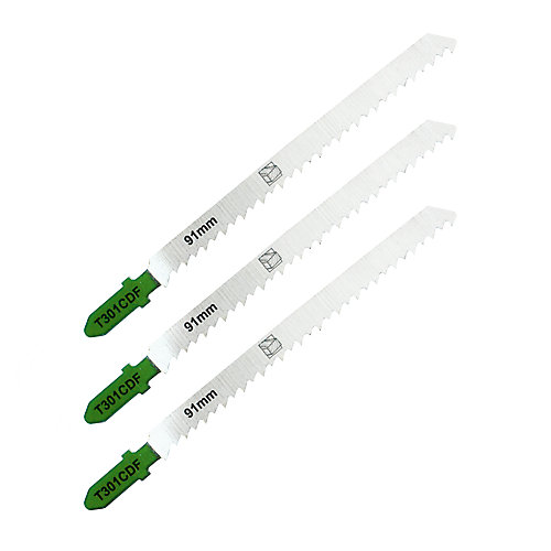 Universal 3 lames de scie sauteuse T droite propre Bois dur L. 116 mm