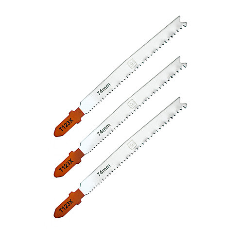 Universal 3 lames de scie sauteuse T droite propre Métal fin L. 100 mm