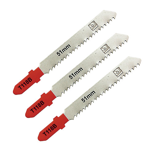 Universal 3 lames de scie sauteuse T droite propre Métal épais L. 75mm