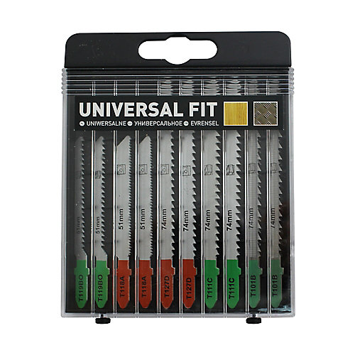 Universal 10 lames de scie sauteuse T Bois et métal
