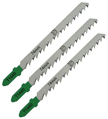 Universal Lame de scie sauteuse T droite grossière Bois moyen, lot de 3