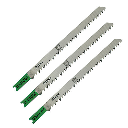 Universal 3 lames de scie sauteuse U droite propre Bois dur L. 110 mm