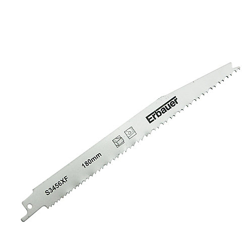 Erbauer Lame de scie égoïne U droite grossière Bois/Métal, lot de 2