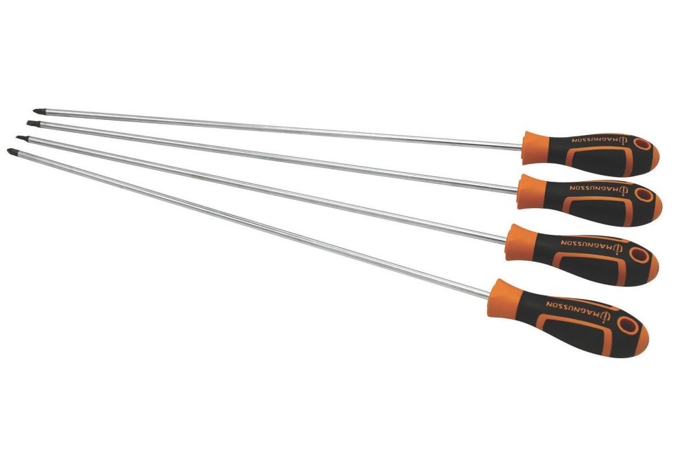 Magnusson Assortiment de 4 tournevis longue portée