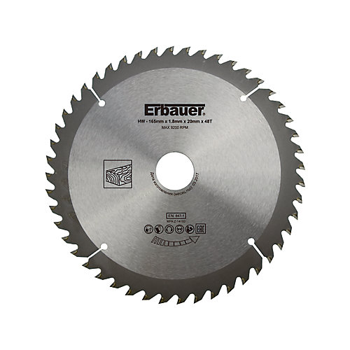 Erbauer Lame de scie circulaire pour le bois Fine ø165x20/16 mm