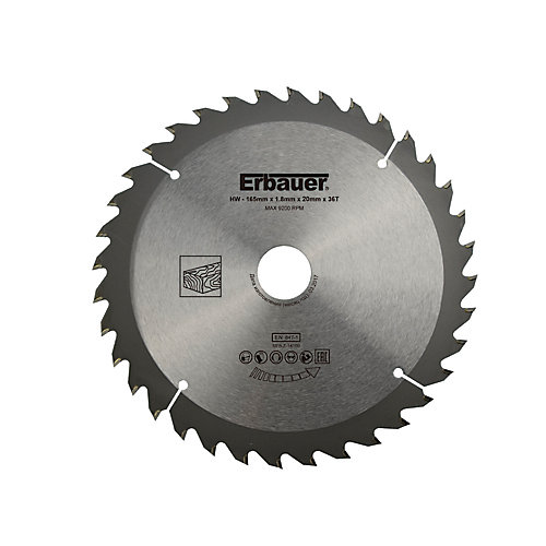 Erbauer Lame de scie circulaire pour le bois Medium  ø165x20/16 mm