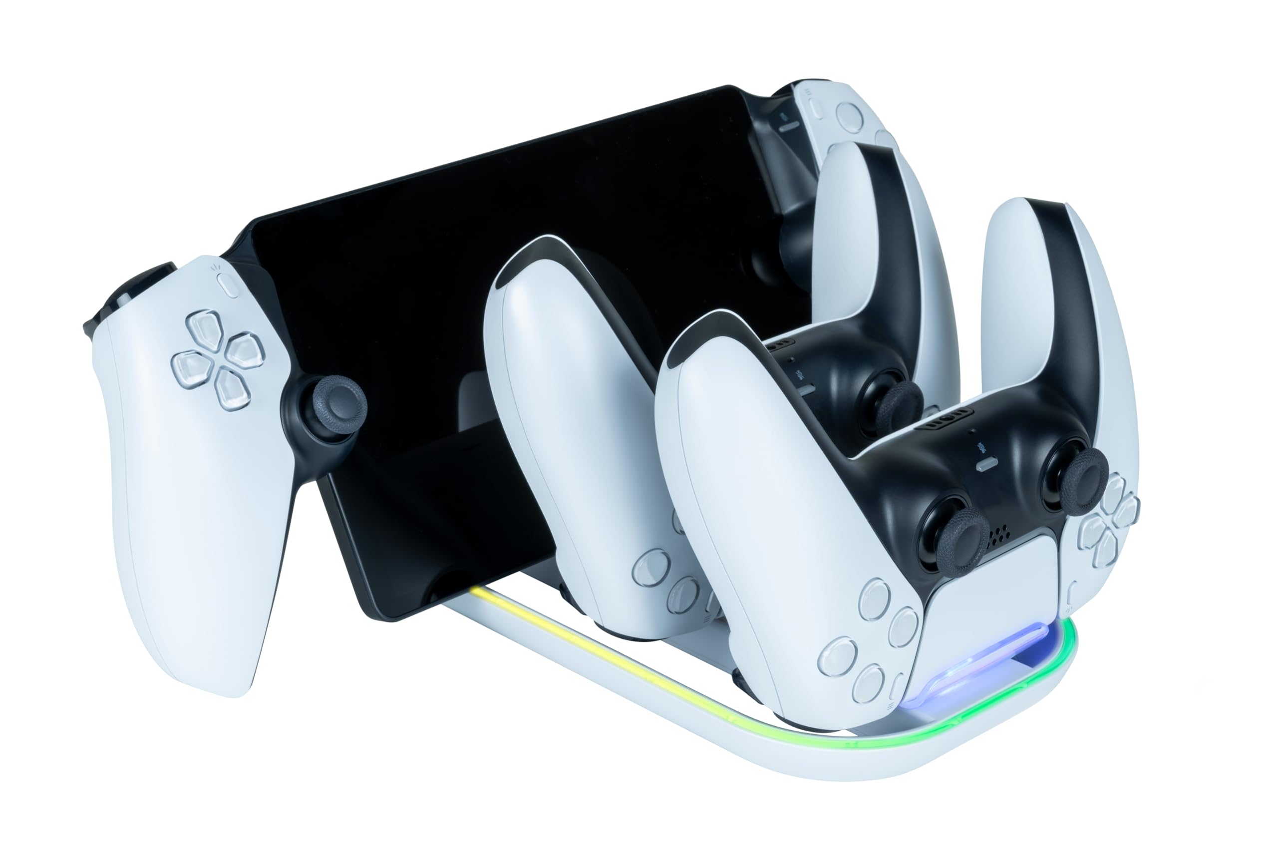 BIG BEN Triple chargeur pour console Playstation Portal et manettes DualSense PS5 Blanc