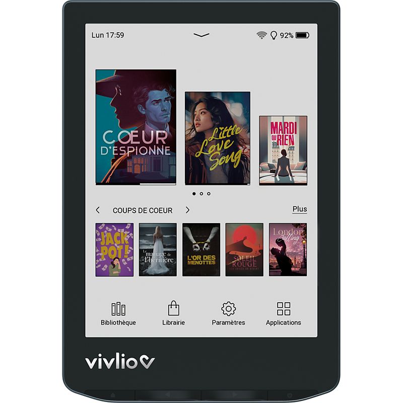 Vivlio Modèle du produit : liseuse ebook light hd color bleu acier