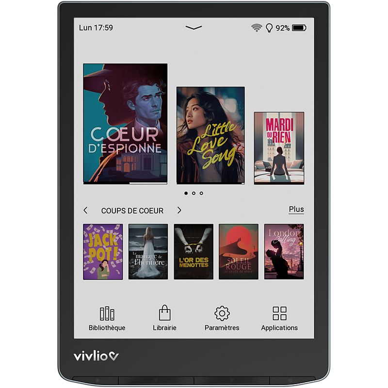 Vivlio Modèle du produit : liseuse ebook inkpad color 3 bleu acier