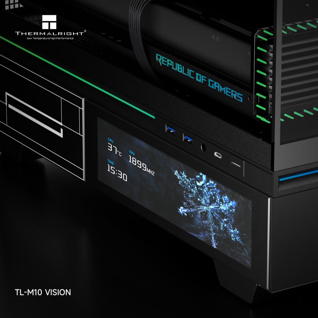 THERMALTAKE Boitier Moyen Tour ATX Thermalright TL-M10 Vision RGB avec panneaux vitrés (Noir)