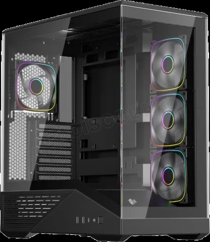 XYZprinting Boitier Moyen Tour ATX Qubex RGB avec panneaux vitrés (Noir)