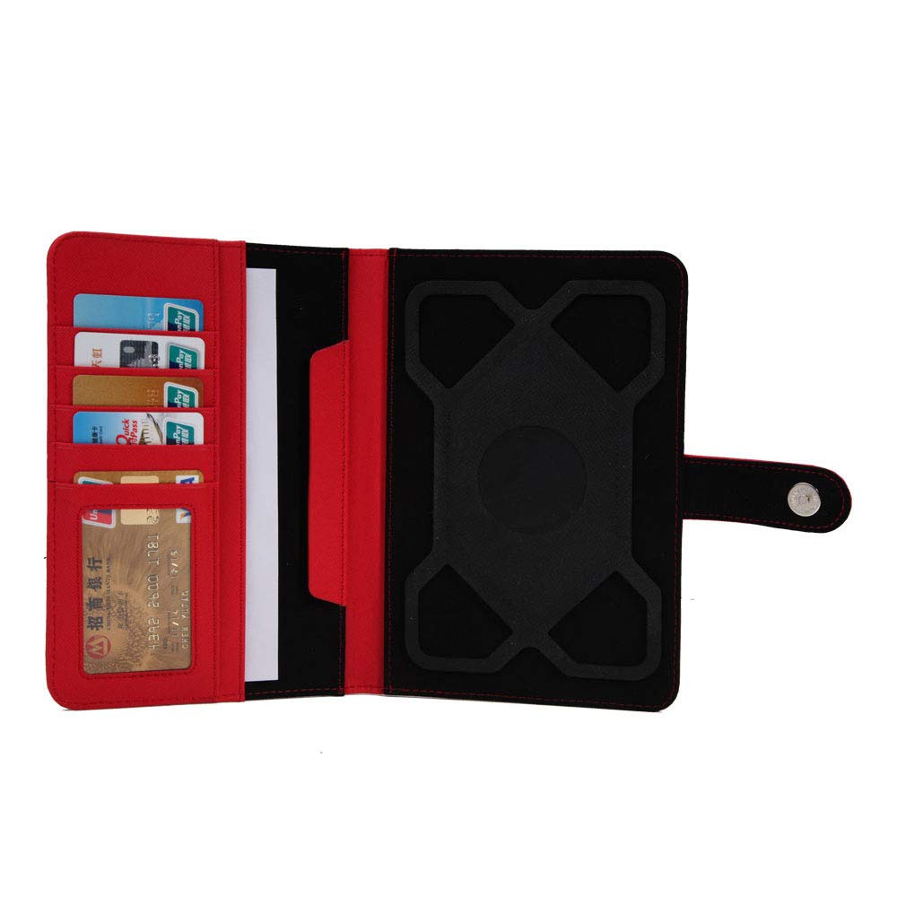 WE ***H-720 TPU Rouge Housse Universel pour tablette 7' Attaches en silicone ajusta