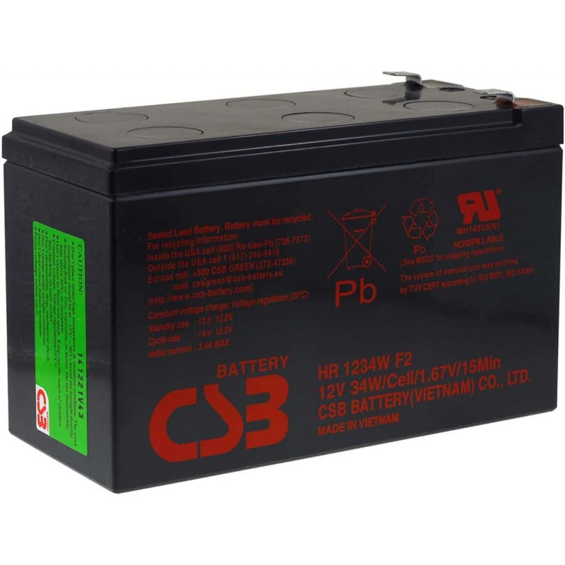 INFOSEC BATTERIE CSB HR1234WF2 12V 9Ah