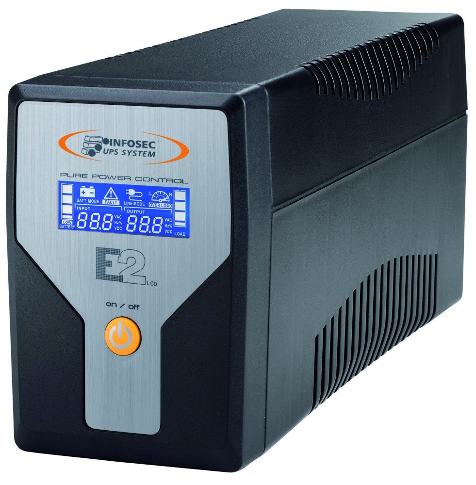 INFOSEC E2 LCD 800 On Line Performance 800 VA+4IEC+RJ11+USB+RACK TOWER