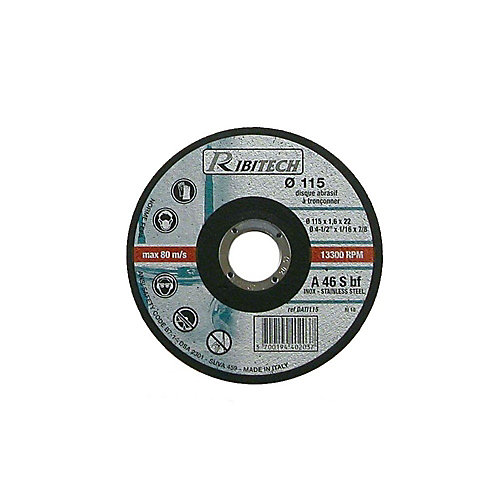 Ribimex Disque à tronçonner Inox 115 mm