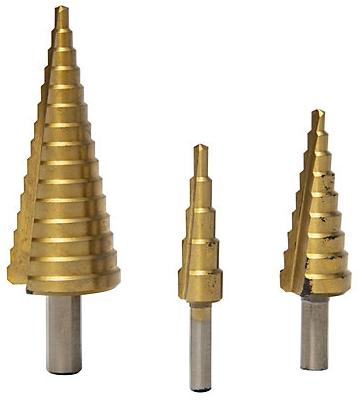 Ribimex Lot de 3 Fraises étagées coniques HSS