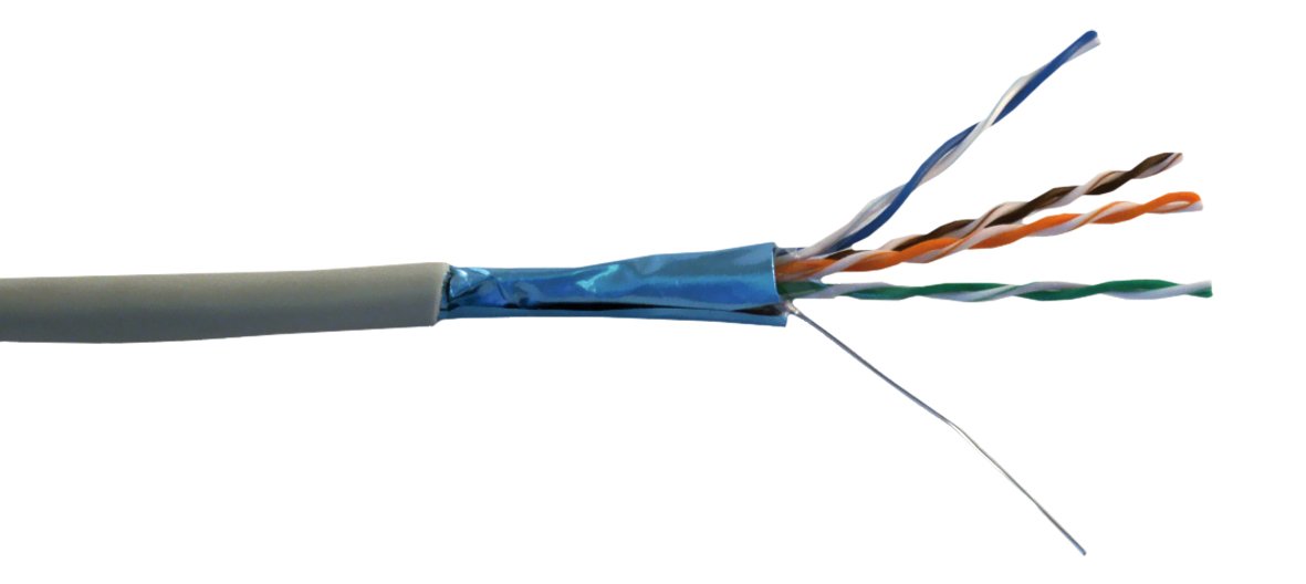 MCL Samar Samar Samar Rouleau de câble CAT 5E F/UTP rigide - 100m