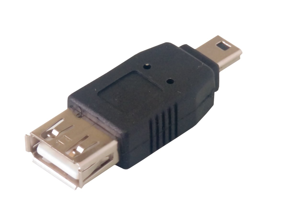 MCL Samar Adaptateur USB A femelle / mini USB B mâle (5 broches)