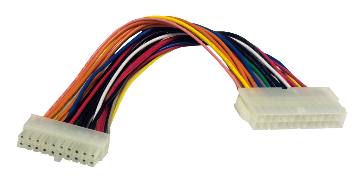 MCL Samar Adaptateur d'alimentation ATX 20 pins mâles / 24 pins femelles - 20cm