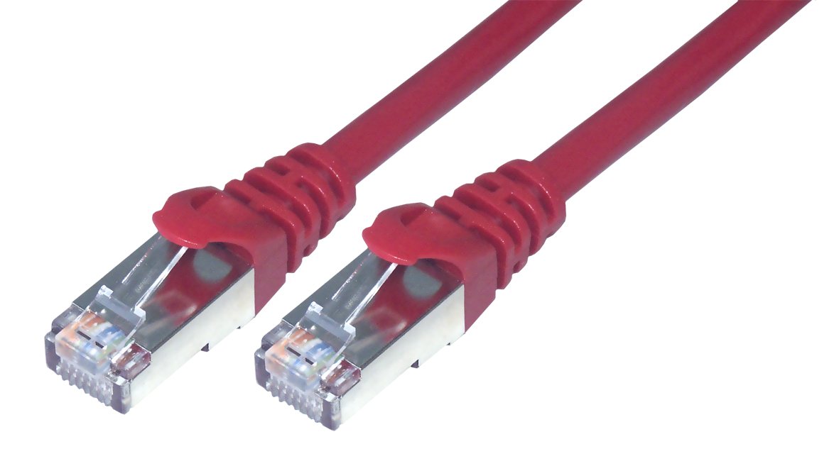 MCL Samar Cordon de brassage RJ45 CAT 6 F/UTP - 50cm Rouge