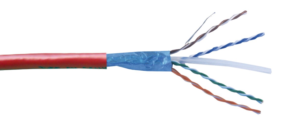 MCL Samar Samar Rouleau de câble CAT 6 blindé F/UTP patch - 100m Rouge