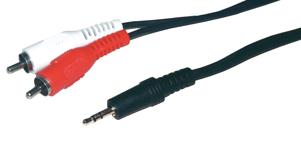 MCL Samar MCL Samar Câble audio stéréo 2 x RCA mâle / jack 3.5 mâle - 1.5m